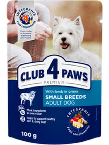 Club 4 Paws Adult Small Dogs Lamb Gravy 100g